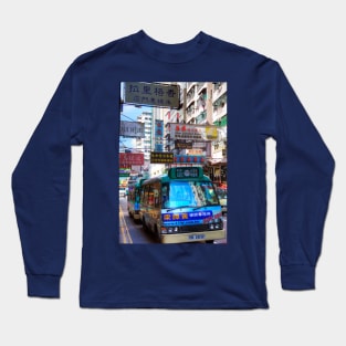 Hong Kong Buses And Signs Long Sleeve T-Shirt